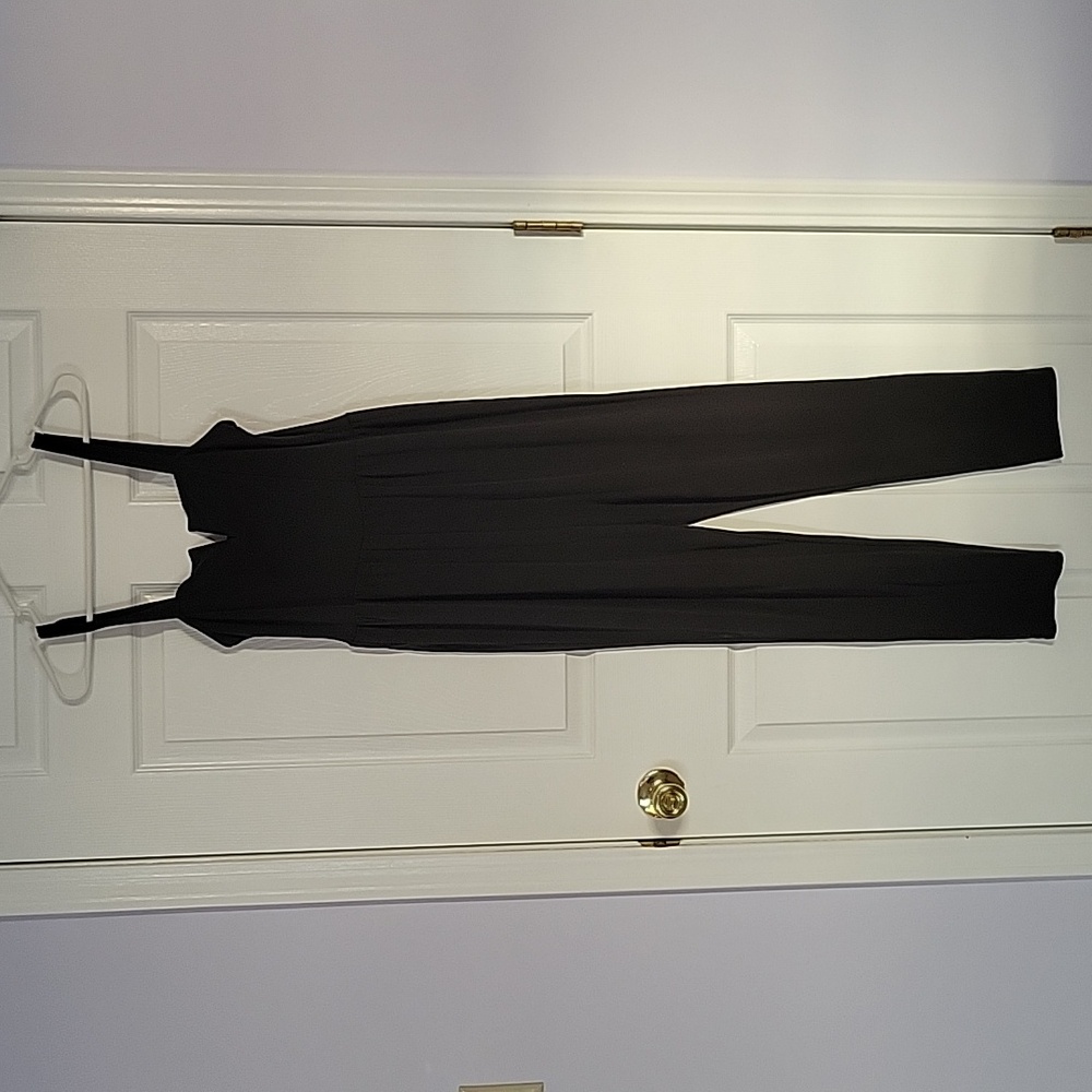 Aero Aeropostale Seriously Soft V-Wire Jumpsuit Sleeveless Knit Black Sz Small